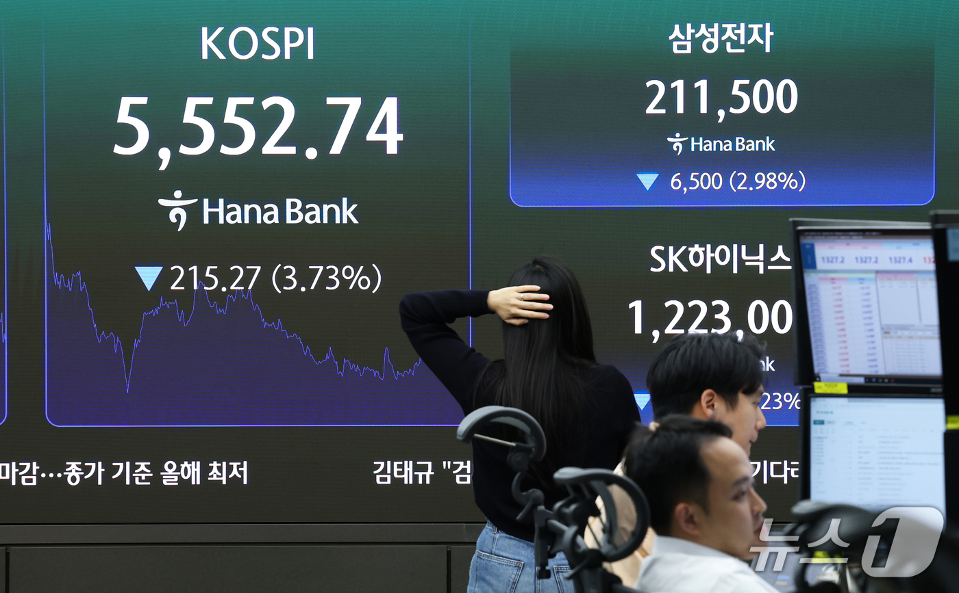 '방어주' 은행주도 못 버텼다...4대 금융지주 한 주 새 5~7%↓ - 뉴스 썸네일 이미지